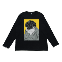 Load image into Gallery viewer, "Gray Feeling" Cut and Sew Wide-body Long Sleeved Tee White/Black