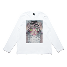 Load image into Gallery viewer, &quot;Anxiety&quot; Cut and Sew Wide-body Long Sleeved Tee White/Black