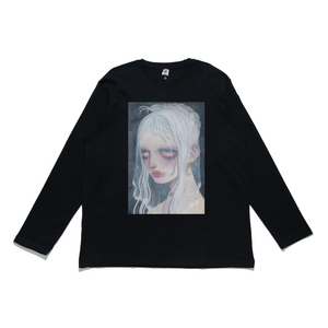 "Ghost" Cut and Sew Wide-body Long Sleeved Tee Black