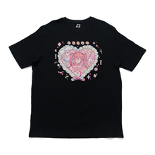 Load image into Gallery viewer, "Pinksick" Cut and Sew Wide-body Tee White/Black/Salmon Pink