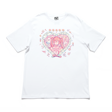 Load image into Gallery viewer, "Pinksick" Cut and Sew Wide-body Tee White/Black/Salmon Pink