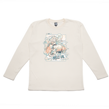 Load image into Gallery viewer, "Isekai" Taper-Fit Heavy Cotton Long Sleeve Tee Mint/Beige