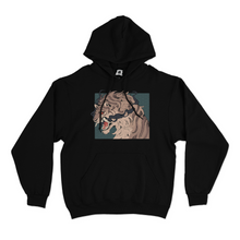 Load image into Gallery viewer, "Ghost Cat" Basic Hoodie White/Black