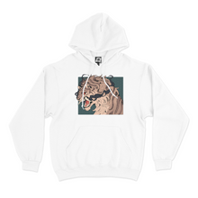 Load image into Gallery viewer, "Ghost Cat" Basic Hoodie White/Black