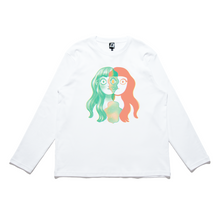 Load image into Gallery viewer, "Convergenza" Cut and Sew Wide-body Long Sleeved Tee White