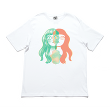 Load image into Gallery viewer, "Convergenza" Cut and Sew Wide-body Tee White