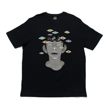 Load image into Gallery viewer, "Ah Ah F*ck" Cut and Sew Wide-body Tee Black