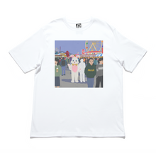 Load image into Gallery viewer, "I Don't Belong Here" Cut and Sew Wide-body Tee White/Black