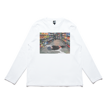 Load image into Gallery viewer, "Down" Cut and Sew Wide-body Long Sleeved Tee White/Black