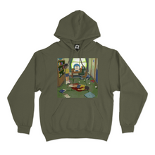 Load image into Gallery viewer, "I Killed Myself In The Past" Fleece Hoodie Khaki