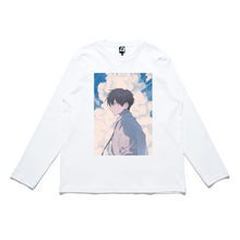Load image into Gallery viewer, "Breathe the Air of Freedom" Cut and Sew Wide-body Long Sleeved Tee White/Black