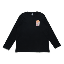Load image into Gallery viewer, "Fries & Cereal" Cut and Sew Wide-body Long Sleeved Tee White/Black
