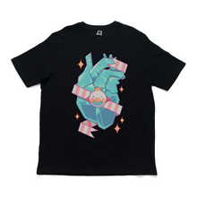 Load image into Gallery viewer, "Heart" Cut and Sew Wide-body Tee White/Black