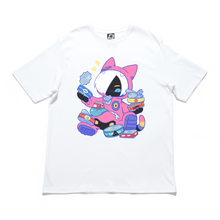 Load image into Gallery viewer, "Yam-Yam" Cut and Sew Wide-body Tee White/Black
