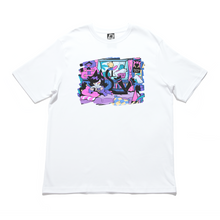Load image into Gallery viewer, "Miyata's Room" Cut and Sew Wide-body Tee White/Black