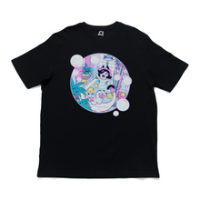 Load image into Gallery viewer, "Bass Time" Cut and Sew Wide-body Tee White/Black