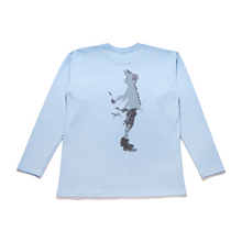 Load image into Gallery viewer, "Bathood" Taper-Fit Heavy Cotton Long Sleeve Tee Sky Blue