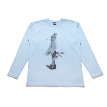 Load image into Gallery viewer, "Bathood" Taper-Fit Heavy Cotton Long Sleeve Tee Sky Blue