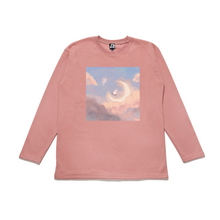 Load image into Gallery viewer, "I’d Reach the Stars Just to See You" Taper-Fit Heavy Cotton Long Sleeve Tee Rose/Sky Blue