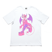Load image into Gallery viewer, "Demon" Cut and Sew Wide-body Tee White/Black