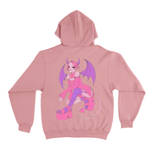 Load image into Gallery viewer, "Demon" Fleece Hoodie Light Pink
