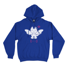 Load image into Gallery viewer, "Dismeow" Fleece Hoodie Cobalt Blue