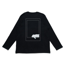 Load image into Gallery viewer, "Dreamy Bear" Cut and Sew Wide-body Long Sleeved Tee Black