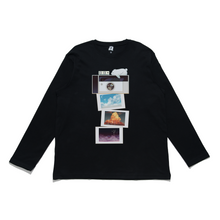 Load image into Gallery viewer, "Dreamy Bear" Cut and Sew Wide-body Long Sleeved Tee Black