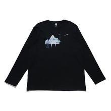 Load image into Gallery viewer, "Spring Ost" Cut and Sew Wide-body Long Sleeved Tee Black