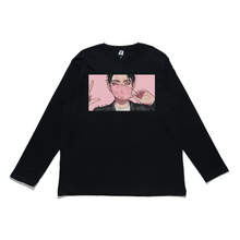 Load image into Gallery viewer, "Mask" Cut and Sew Wide-body Long Sleeved Tee White/Black