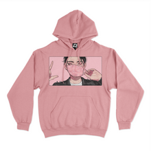 Load image into Gallery viewer, "Mask" Fleece Hoodie Light Pink