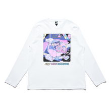 Load image into Gallery viewer, "Just Keep Drawing" Cut and Sew Wide-body Long Sleeved Tee Black/White
