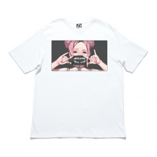 Load image into Gallery viewer, "Mask" Cut and Sew Wide-body Tee White/Black