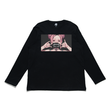Load image into Gallery viewer, "Mask" Cut and Sew Wide-body Long Sleeved Tee White/Black