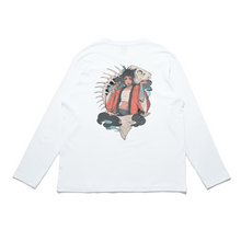 Load image into Gallery viewer, "Dead Cat Smoke" Cut and Sew Wide-body Long Sleeved Tee White