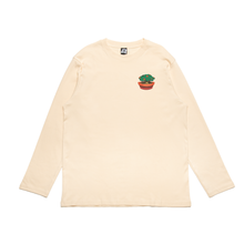 Load image into Gallery viewer, "Bonsai" Cut and Sew Wide-body Long Sleeved Tee Beige