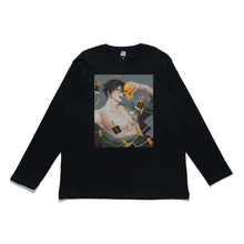 Load image into Gallery viewer, "Masterpiece" Cut and Sew Wide-body Long Sleeved Tee White/Black