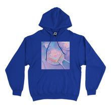 Load image into Gallery viewer, "Flower Toast" Fleece Hoodie Cobalt Blue
