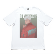 Load image into Gallery viewer, "The Never Ending Trouble" Cut and Sew Wide-body Tee White/Black