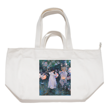 Load image into Gallery viewer, "Sargent Study" Tote Carrier Bag Cream/Green
