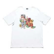 Load image into Gallery viewer, "Salmon run" Cut and Sew Wide-body Tee Black/White