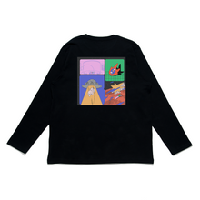 Load image into Gallery viewer, "A Trip to Outer Space" Cut and Sew Wide-body Long Sleeved Tee White/Black