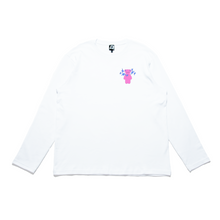 Load image into Gallery viewer, "A Trip to Outer Space" Cut and Sew Wide-body Long Sleeved Tee White/Black