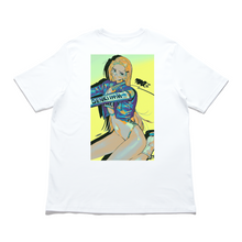 Load image into Gallery viewer, "Genki Ippai" Cut and Sew Wide-body Tee White/Black