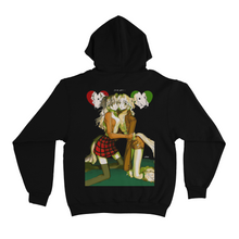 Load image into Gallery viewer, "Borzoi Sisters" Basic Hoodie Black/White