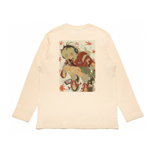 Load image into Gallery viewer, "Autumn" Cut and Sew Wide-body Long Sleeved Tee White/Black/Beige