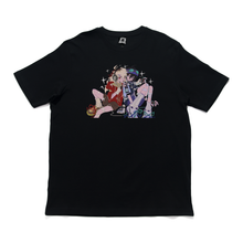 Load image into Gallery viewer, "Listening Party" Cut and Sew Wide-body Tee White/Black/Beige