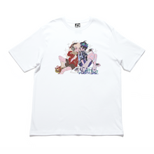 Load image into Gallery viewer, "Listening Party" Cut and Sew Wide-body Tee White/Black/Beige