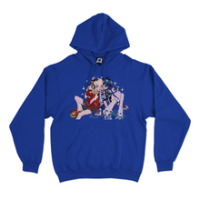 Load image into Gallery viewer, "Listening Party" Basic Hoodie White/Cobalt Blue/Black