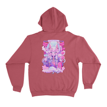 Load image into Gallery viewer, "Harajuku Kitsune" Basic Hoodie Cobalt Blue/Pink